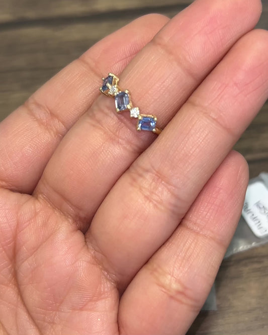 Anillo éclat III zafiros y diamantes